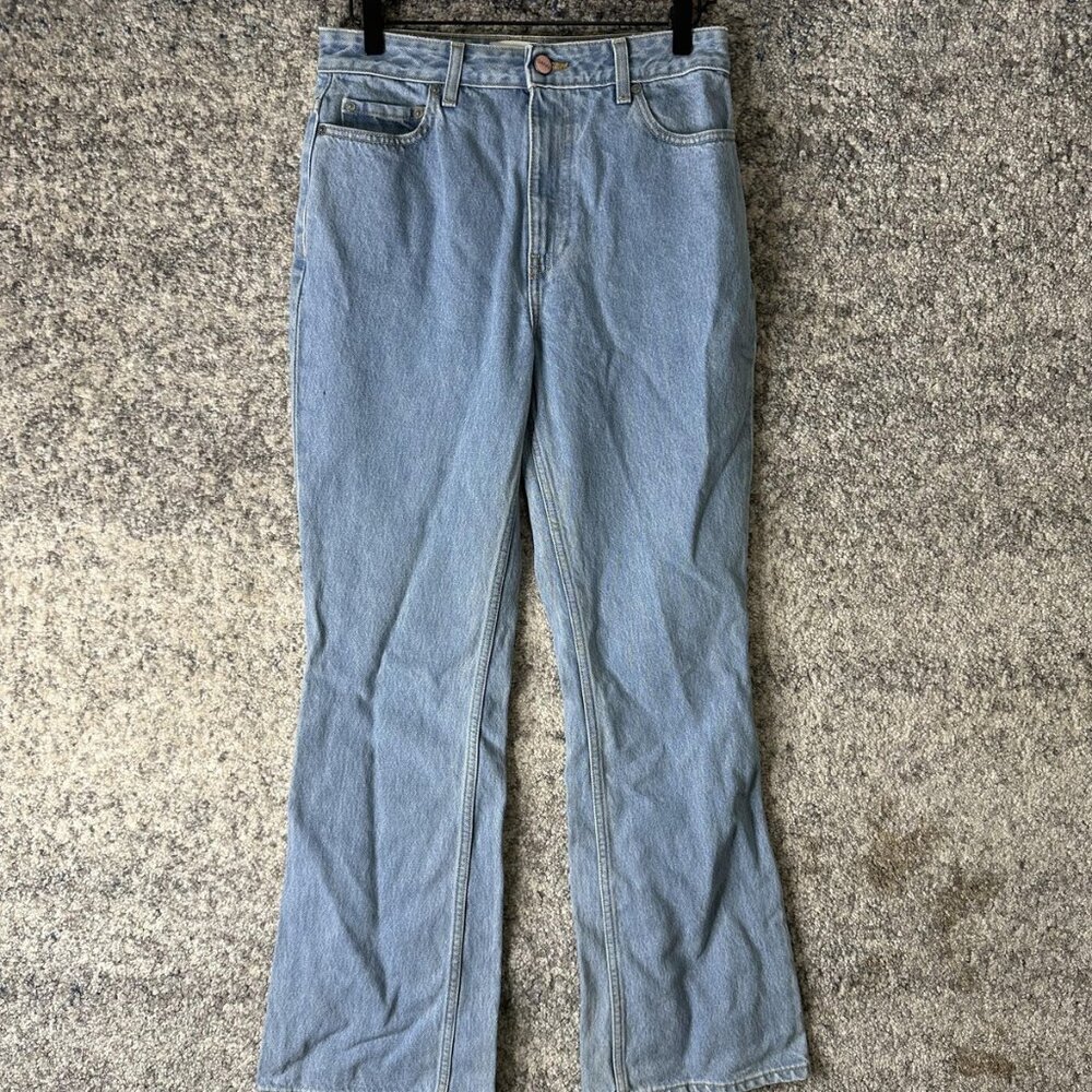GANNI Jeans Womens 28x32 Light Wash Blue Denim Betzy Organic Cotton Bootcut G432